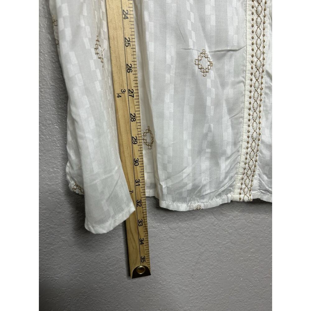 Catherine’s White Embroidered Tunic Blouse Boho Peasant Lightweight NWT Size 4X - Picture 6 of 10